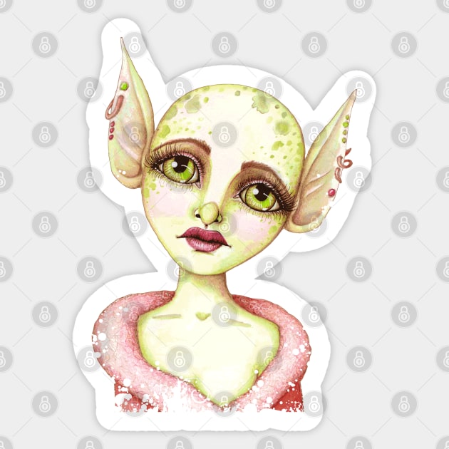 Goblin Girl Wishes Sticker by LittleMissTyne